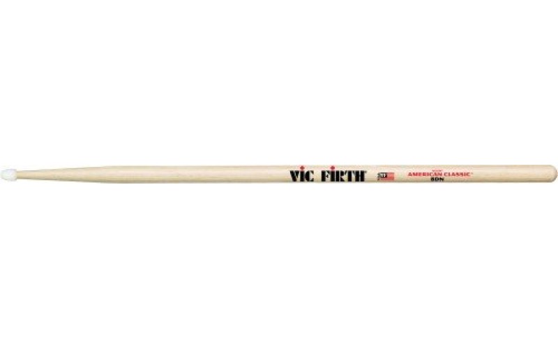 VIC FIRTH 8DN - барабанные палочки7A с нейлоновым наконечником и более длинной ручкой