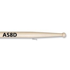 VIC FIRTH AS8D - барабанные палочки 8D, с круглым деревянным наконечником и более длинной ручкой