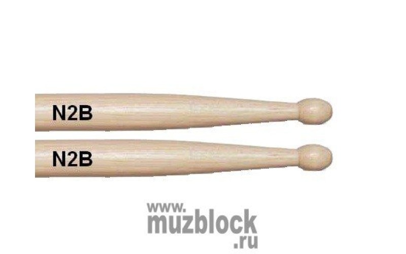 VIC FIRTH N2B - барабанные палочки 2B с деревянным наконечником
