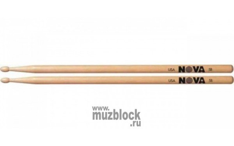 VIC FIRTH N5B - барабанные палочки 5B с деревянным наконечником