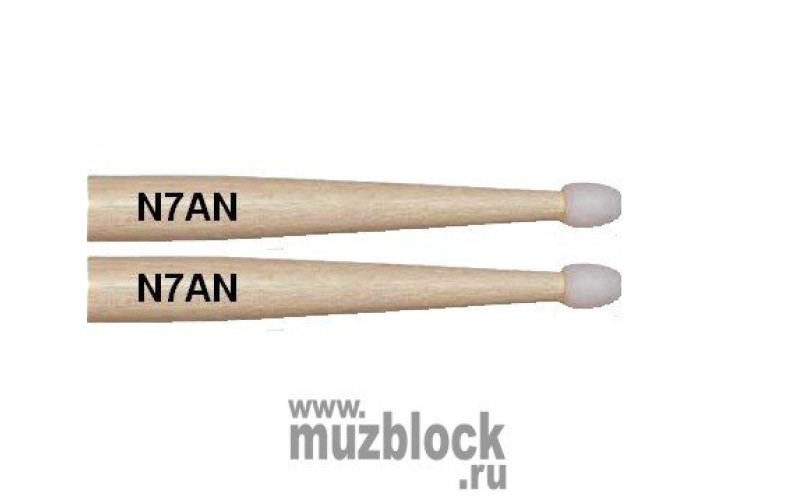 VIC FIRTH N7AN - барабанный палочки 7A, орех, нейлоновый наконечник