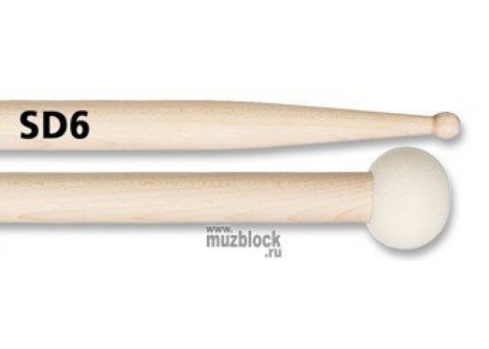 VIC FIRTH SD6 Swizzle B - барабанные палочки, круглый деревянный наконечник+наконечник на рукоятке