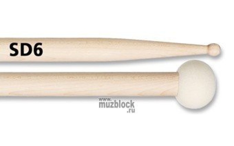 VIC FIRTH SD6 Swizzle B - барабанные палочки, круглый деревянный наконечник+наконечник на рукоятке
