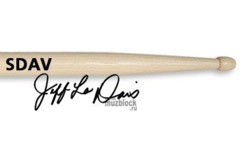 VIC FIRTH SDAV - барабаннные палочки Jeff Davis, деревянный наконечник в форме оливки