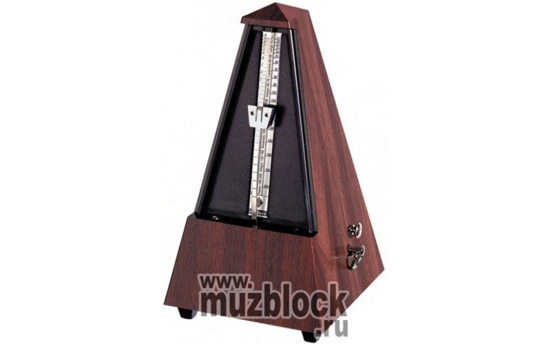 WITTNER 855111 - метроном механический со звонком, пластик, цвет красное дерево