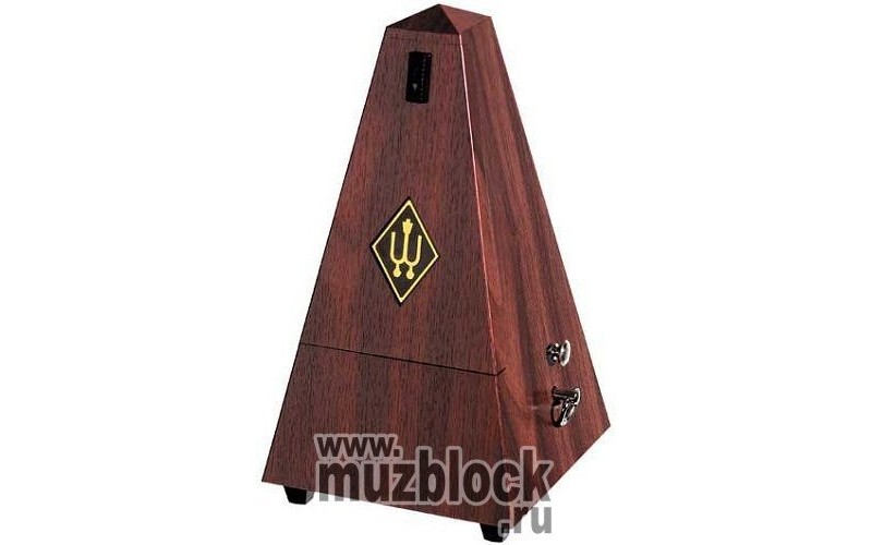 WITTNER 855111 - метроном механический со звонком, пластик, цвет красное дерево