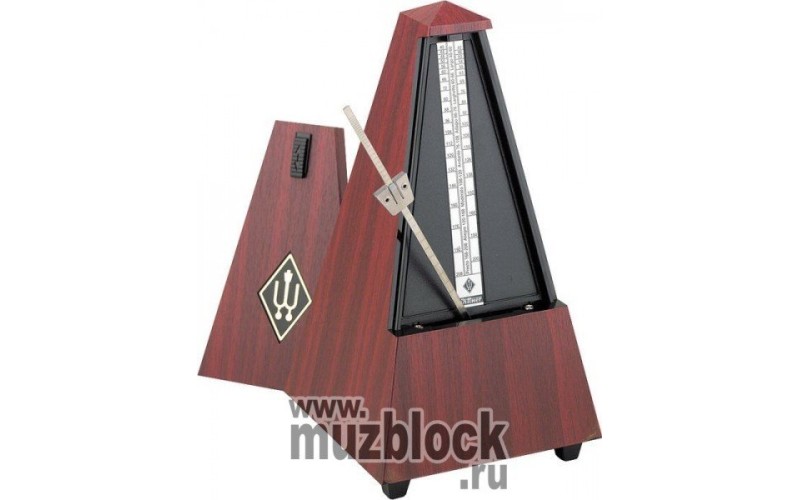 WITTNER 855111 - метроном механический со звонком, пластик, цвет красное дерево