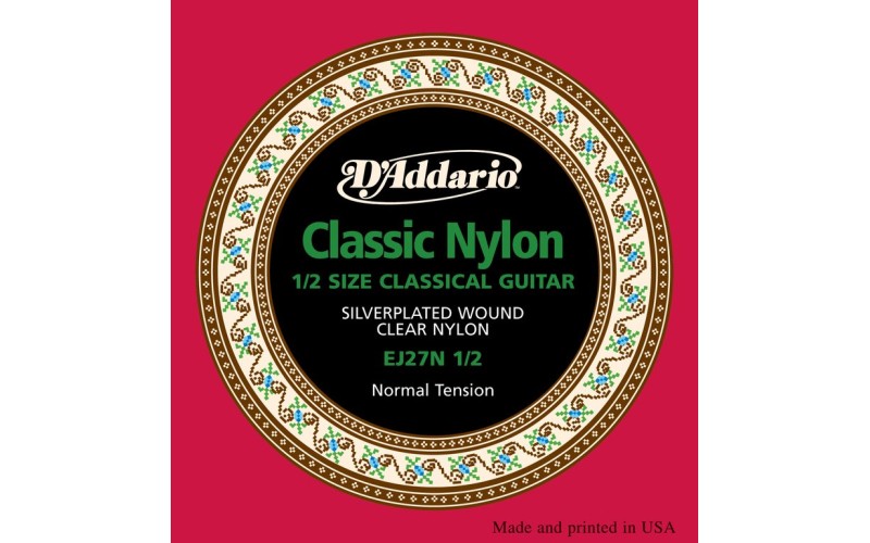 D'ADDARIO EJ27N 1/2 - струны для гитары 1/2, нейлон, Student Classics