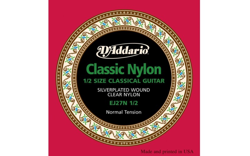 D'ADDARIO EJ27N 1/2 - струны для гитары 1/2, нейлон, Student Classics