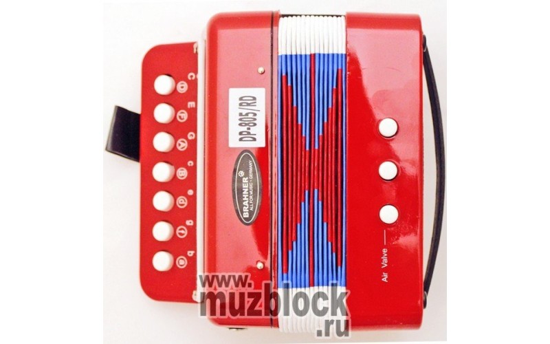 BRAHNER DP-805/RD - детский кнопочный аккордеон