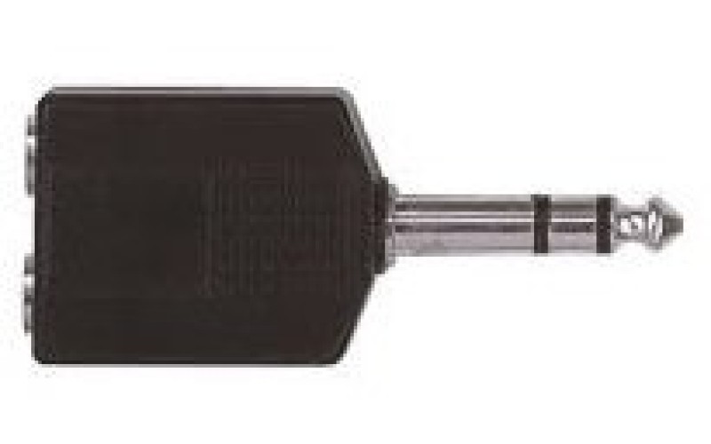 Proel AT170 - Переходник - джек стерео 6,3мм <-> 2 х джек стерео 6.3мм (гнездо), пластик