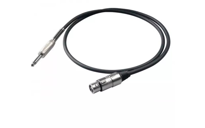 Proel BULK200LU10 - Сценический инструментальный кабель, 6.3мм Jack <->XLR мама, длина - 10 м