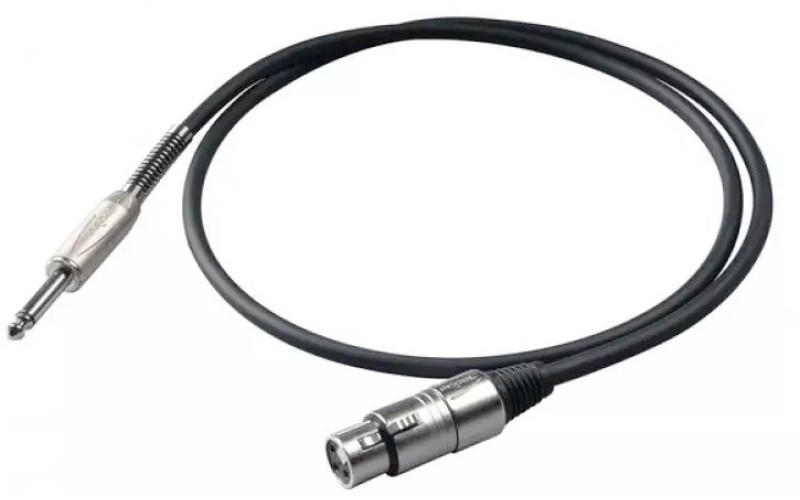 Proel BULK200LU3 - Сценический инструментальный кабель, 6.3мм Jack <->XLR мама , длина - 3 м