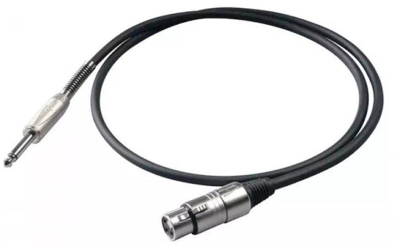 Proel BULK200LU6 - Сценический инструментальный кабель, 6.3мм Jack <->XLR мама , длина - 6 м