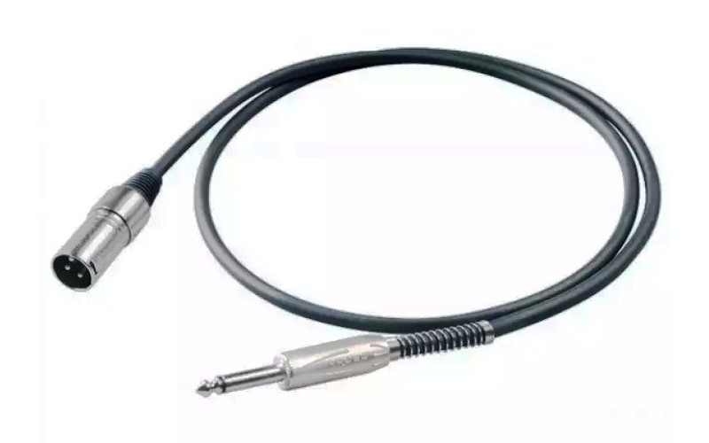 Proel BULK220LU10 - Сценический инструментальный кабель, 6.3мм Jack <->XLR папа , длина - 10 м