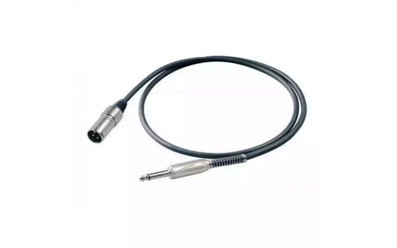 Proel BULK220LU10 - Сценический инструментальный кабель, 6.3мм Jack <->XLR папа , длина - 10 м