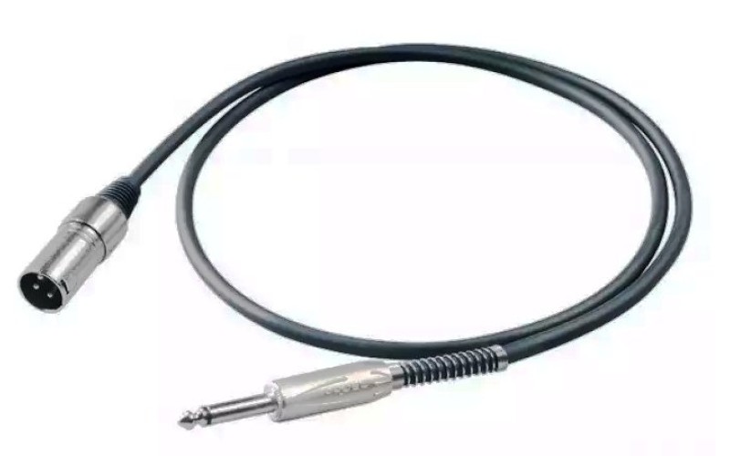 Proel BULK220LU3 - Сценический инструментальный кабель, 6.3мм Jack <->XLR папа , длина - 3 м