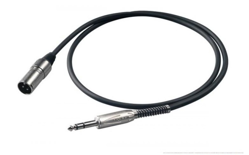 Proel BULK230LU10 - Микр. кабель, XLR папа <->6.3mml Jack stereo, длина - 10 м