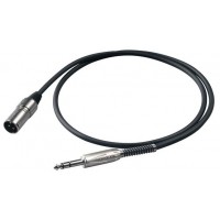 PROEL BULK230LU3 - микрофонный кабель, 6.3 джек стерео <-> XLR (папа), длина - 3 м