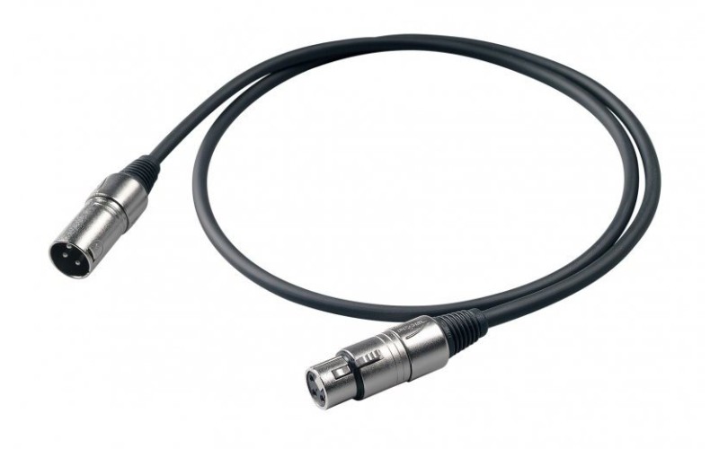 Proel BULK250LU1 - Микр. кабель, XLR папа <->XLR мама, длина - 1м