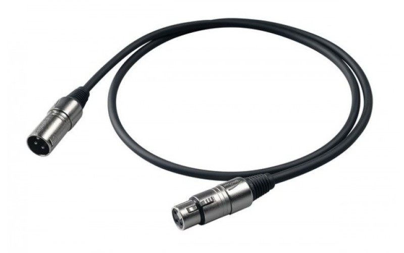 PROEL BULK250LU20 - микрофонный кабель, XLR (папа) <-> XLR (мама), длина - 20м