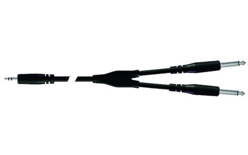 Proel BULK505LU18 - Инсерт. кабель 3.5 jack stereo - 2x6.3 mono jack, 1,8м