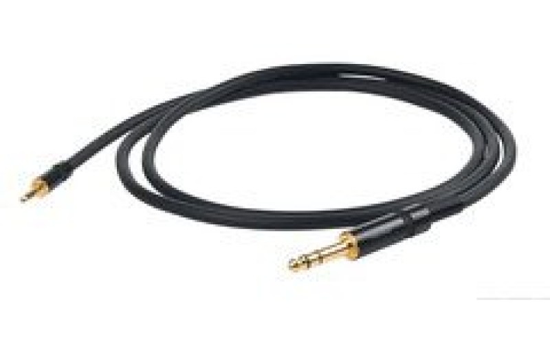 Proel CHLP185LU3 - сценический кабель, JACK 6.3mm стерео <-> 3.5 Jack стерео, 3м