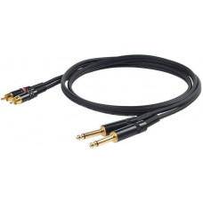 Proel CHLP310LU15 - сценический кабель, 2xJACK 6.3 mm mono <-> 2хRCA male, 1.5м
