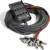 Proel EBN804 - Коробка с кабелем 8 вх, 4вых,12 пар, 25 м.