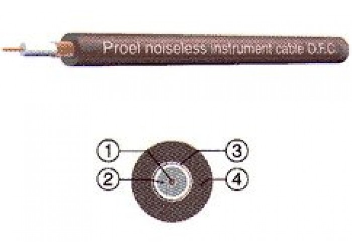 Proel HPC105BK - Инстр. кабель диаметр - 6 мм, в катушке 100 м (чёрный)