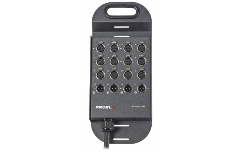 Proel TN1204LU30 - Коробка с кабелем, 12 вх., 4 вых., 30м