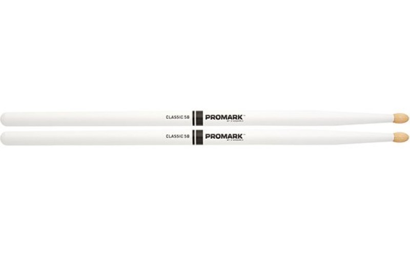 ProMark TX5BW-WHITE 5B Барабанные палочки, белые, орех гикори, деревянный наконечник