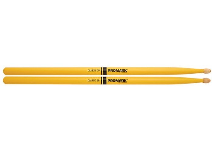 ProMark TX5BW-YELLOW 5B Барабанные палочки, желтые, орех гикори, деревянный наконечник