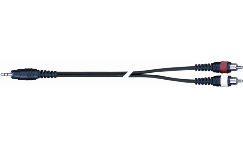 QUIK LOK AD40-3K компонентный кабель Mini Jack - 2 RCA 3м