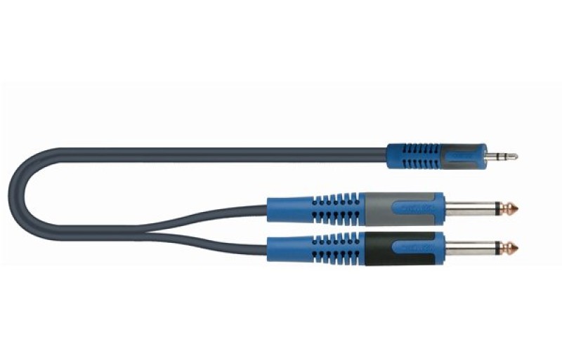 QUIK LOK RKSA140-5 компонентный кабель, 2 Mono Jack Male - Stereo Mini Jack, 5м