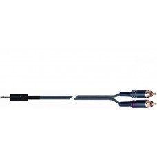 QUIK LOK STR612-1 BK компонентный кабель mini jack - 2 RCA 1 м