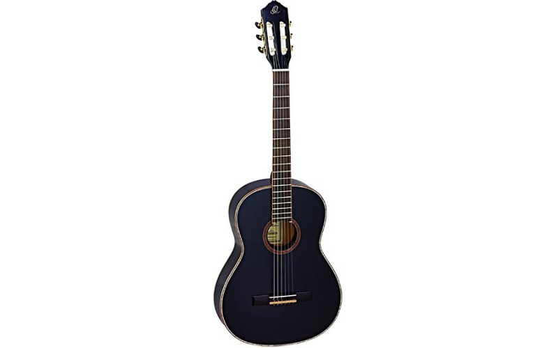 ORTEGA R221SNBK Family Series Классическая гитара, размер 4/4, узкий гриф, черная, с чехлом