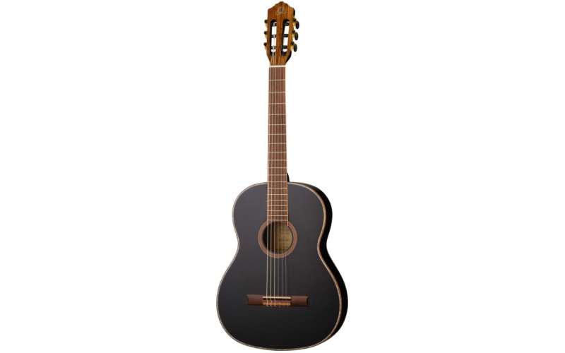 ORTEGA R221SNBK Family Series Классическая гитара, размер 4/4, узкий гриф, черная, с чехлом