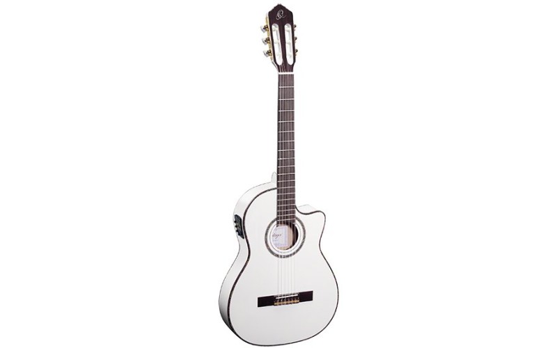 ORTEGA RCE145WH Family Series Pro Классическая гитара со звукоснимателем, размер 4/4, белая