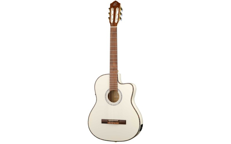 ORTEGA RCE145WH Family Series Pro Классическая гитара со звукоснимателем, размер 4/4, белая