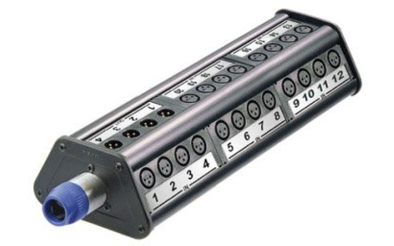 Rean NSB3A-32/4 распред. коробка 32 XLR female входов, 4 XLR male выхода, трапецевидная конструкц