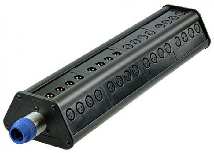 Rean NSB4A-40/8 распред. коробка 40 XLR female входов, 8 XLR male выхода, трапецевидная конструкц