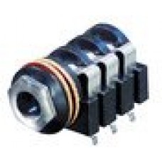 Rean NYS215 панельный разъем Jack 6.3мм TRS (стерео) гнездо, пластиковый корпус на горизонтальную