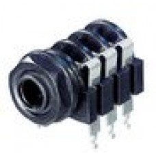 Rean NYS219 панельный разъем Jack 6.3мм TRS (стерео) гнездо, пластиковый корпус на горизонтальную