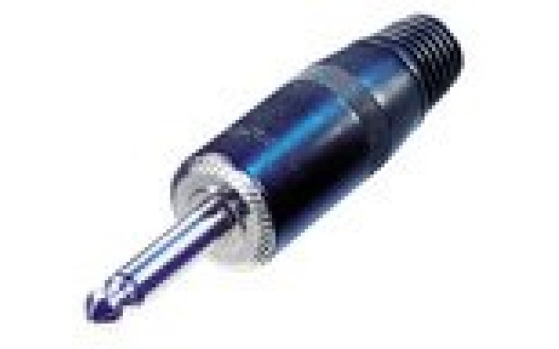 Rean NYS225B кабельный разъем Jack 6.3мм TS (моно), штекер металический черненый корпус для кабел