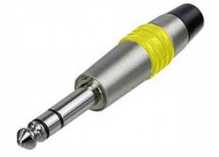 Rean NYS228C-4 кабельный разъем Jack 6.3мм TRS(стерео), штекер металический корпус для кабеля 6мм