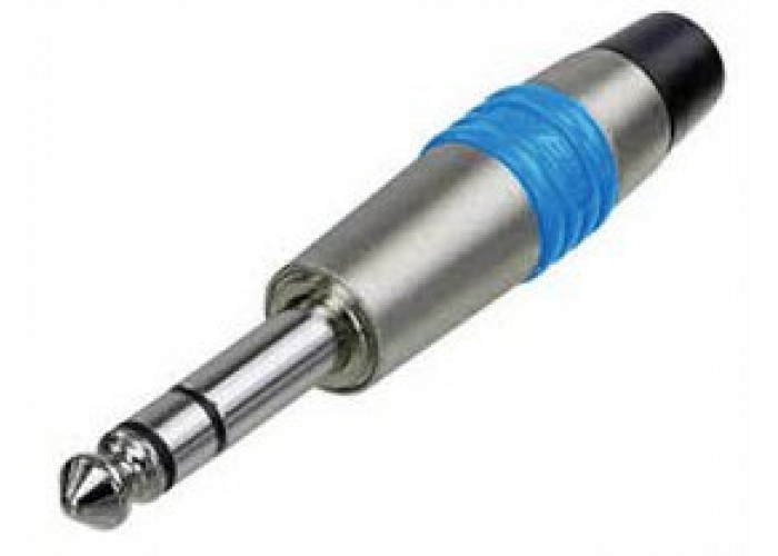 Rean NYS228C-6 кабельный разъем Jack 6.3мм TRS(стерео), штекер металический корпус для кабеля 6мм