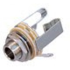 Rean NYS229 панельный разъём Jack 6.3мм гнездо TS (моно). металлический корпус, резьба длиной 3.5
