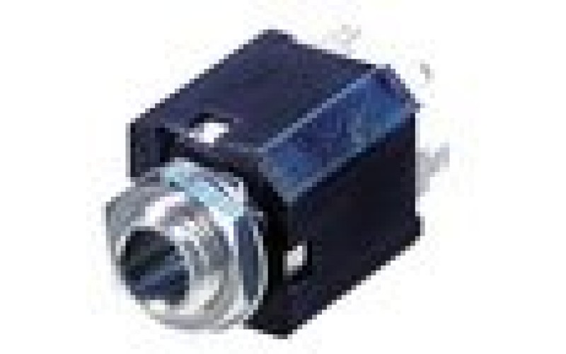 Rean NYS232 панельный разъём Jack 6.3мм TRS(стерео) гнездо. Пластиковый корпус для вертикальной у