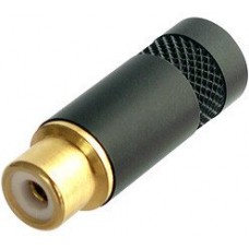 Rean NYS372P-BG кабельный разъем RCA female корпус черный хром, золоченые контакт